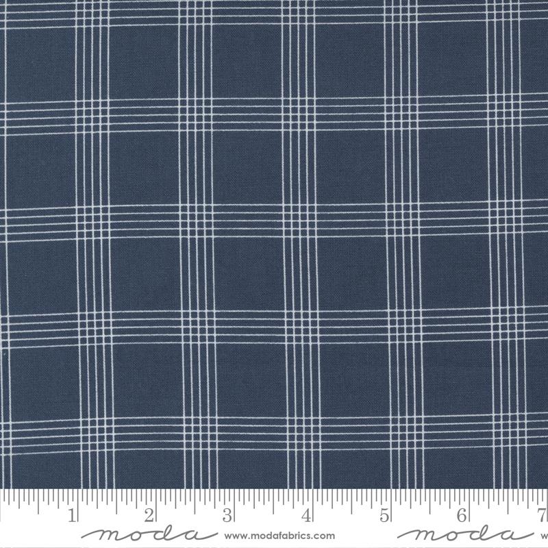 Nantucket Summer Plaid Navy - Quilt Fabric, zoomed in. Select this picture to zoom back out.