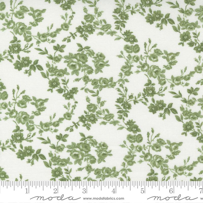 Nantucket Summer Floral Cream Grass - Quilt Fabric