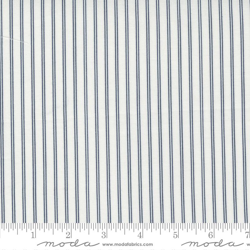 Nantucket Summer Stripes Cream Navy - Quilt Fabric