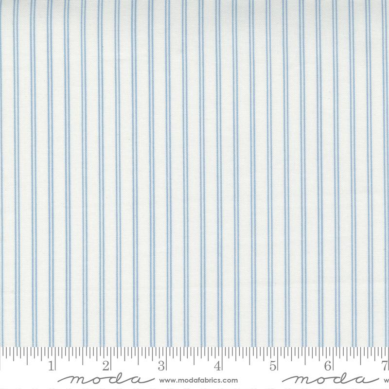 Nantucket Summer Stripes Cream Blue - Quilt Fabric