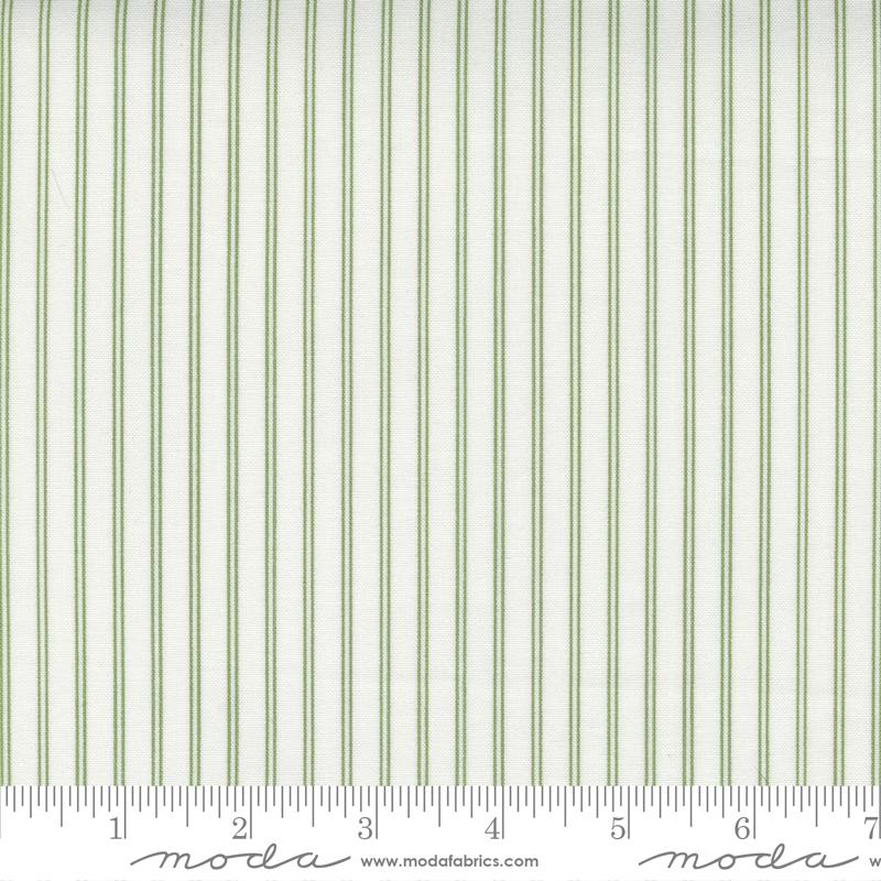 Nantucket Summer Stripes Cream Grass - Quilt Fabric