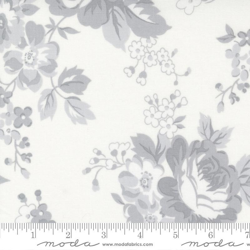 Dwell Cottage Cream Gray - Yardage, zoomed in. Select this picture to zoom back out.