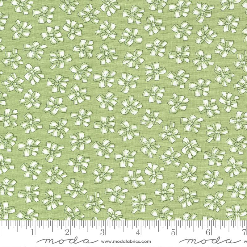 Lighthearted Ribbon Green - Novelty Bows - Quilt Fabric