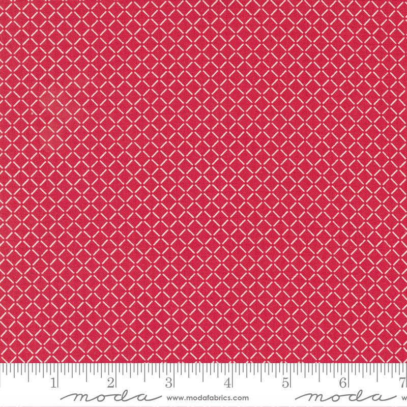 Lighthearted Summer Red - Checks and Plaids - Quilt Fabric, zoomed in. Select this picture to zoom back out.