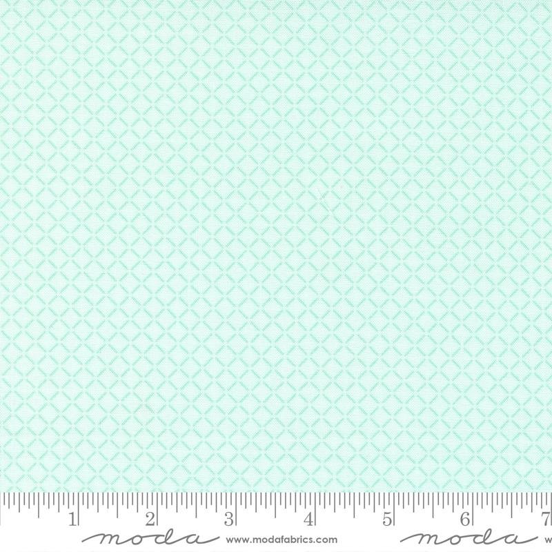 Lighthearted Summer Light Aqua - Quilt Fabric, zoomed in. Select this picture to zoom back out.