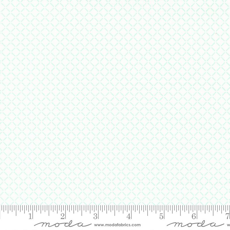Lighthearted Summer Cream Aqua - Quilt Fabric
