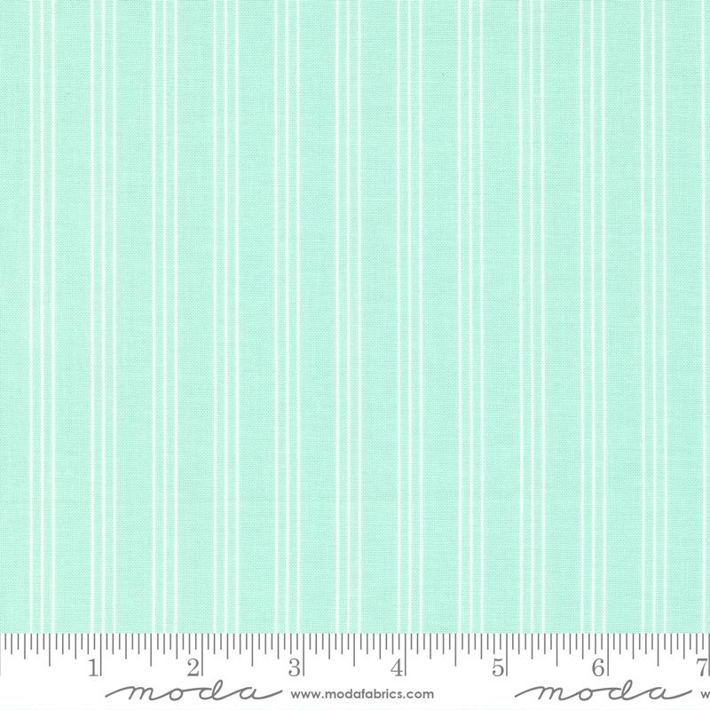 Lighthearted Stripe Aqua - Stripes - Quilt Fabric