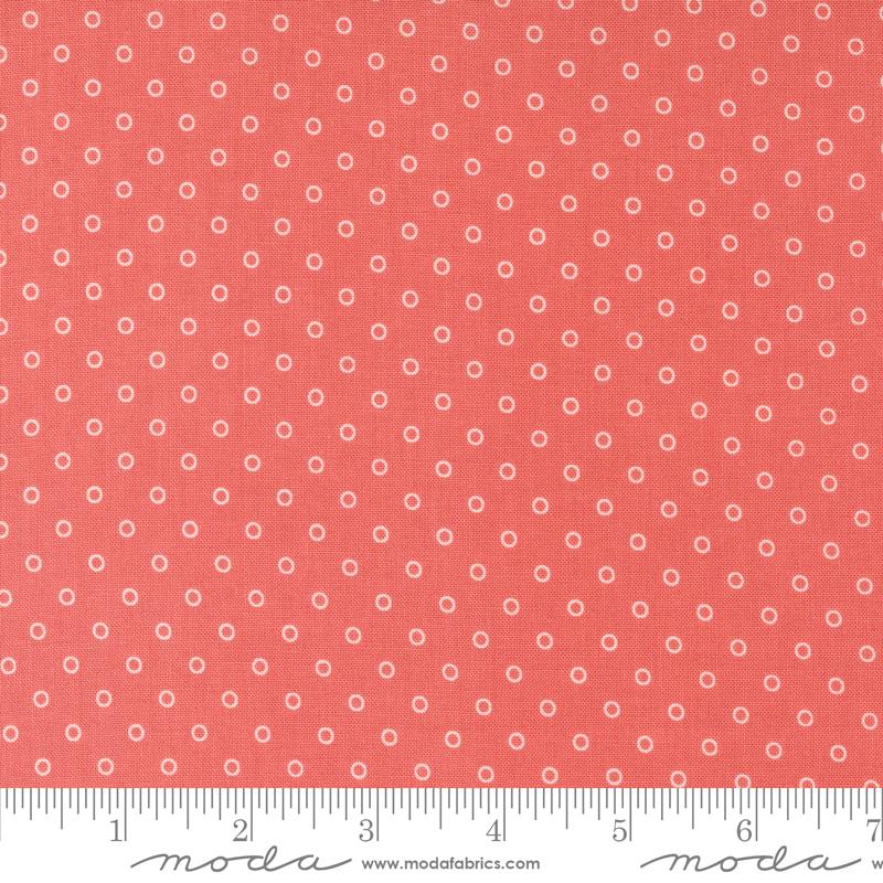 Rosemary Cottage Strawberry - Quilt Fabric, zoomed in. Select this picture to zoom back out.