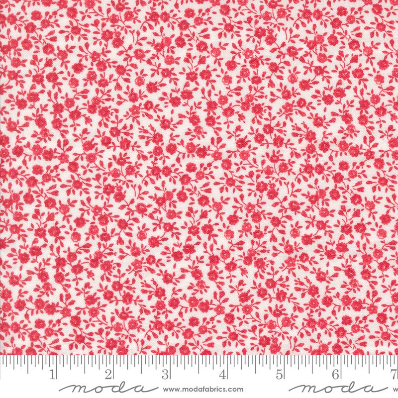 Summertime Bloom Cream Red - Quilt Fabric