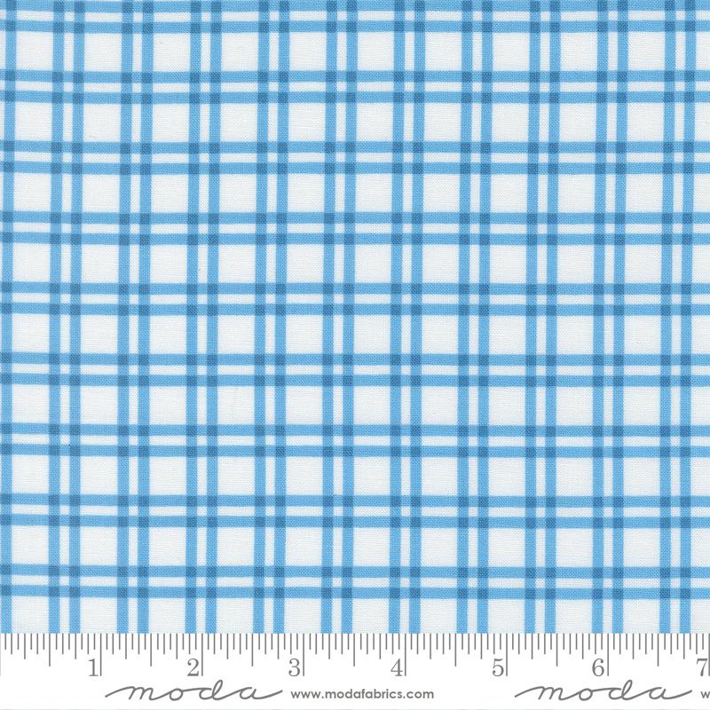 Blueprint Gingham White Harbor - Quilt Fabric