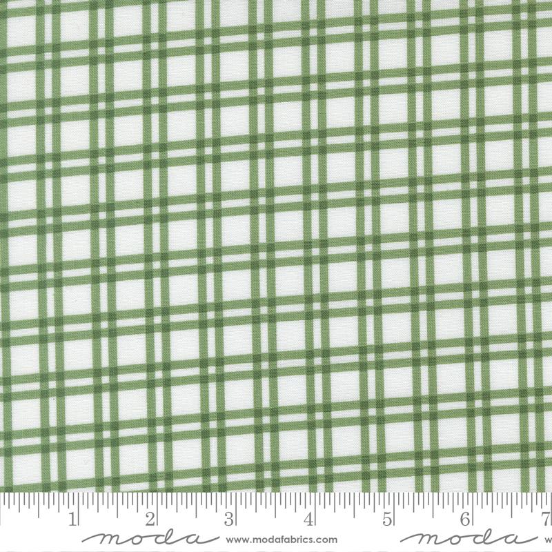 Blueprint Gingham White Grass - Quilt Fabric