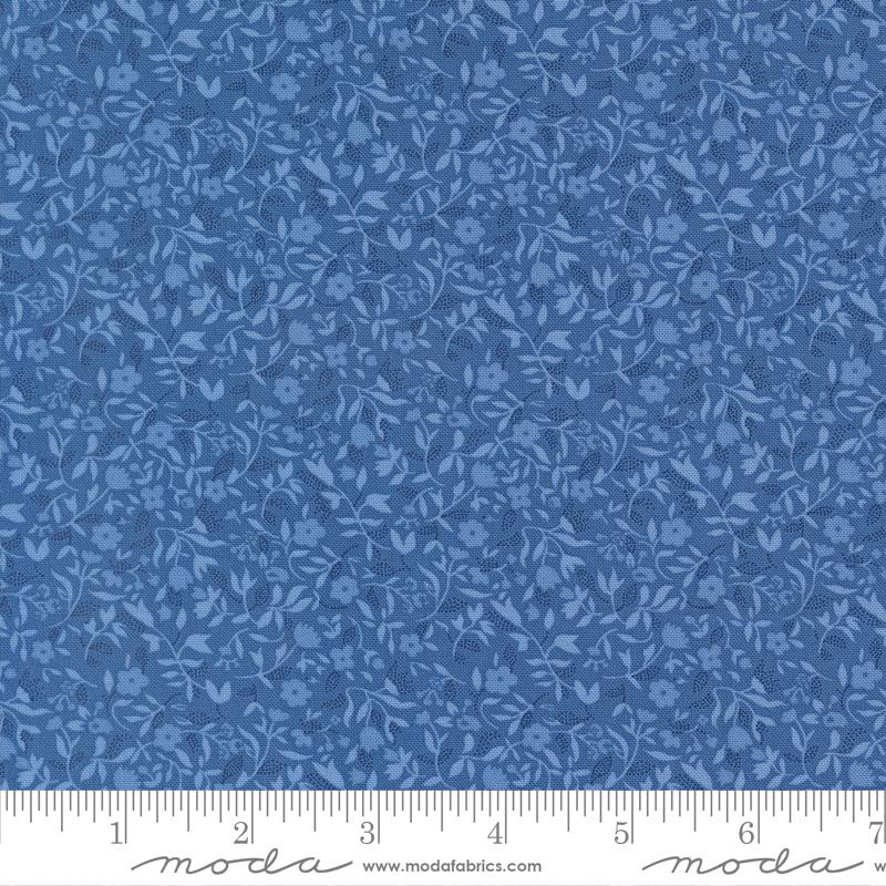 Blueprint Flowers Sea - Quilt Fabric