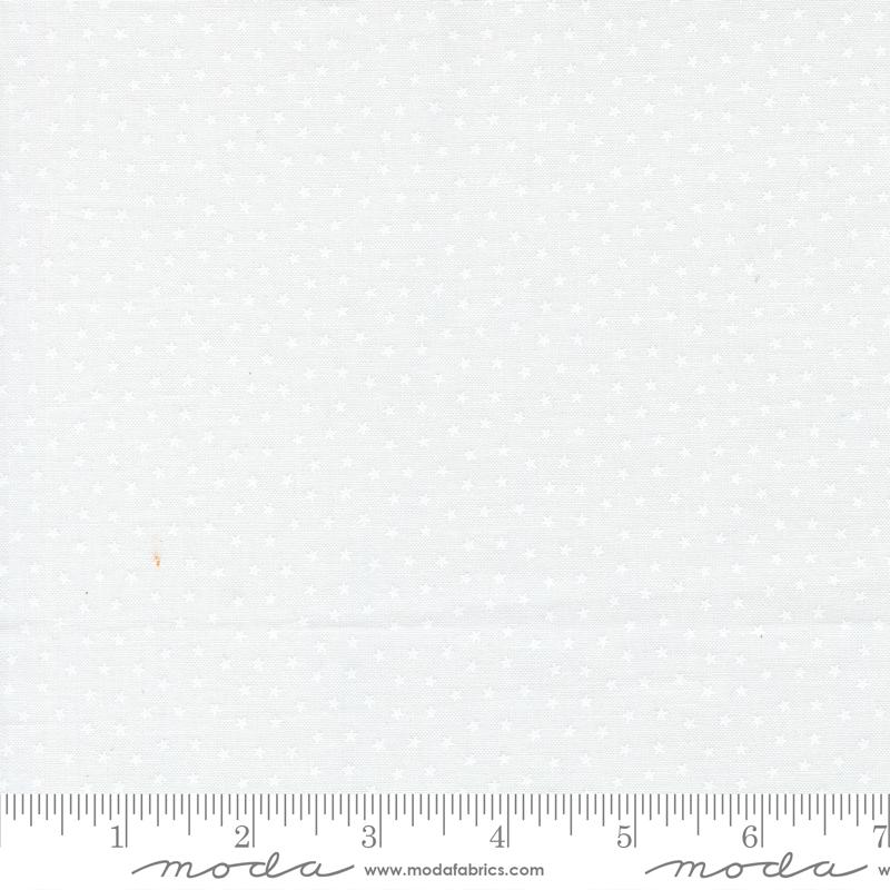 Blueprint Stars White White - Quilt Fabric