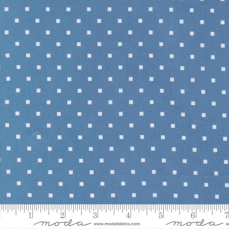 A Cat Named Stitch Dots Blue - Quilt Fabric
