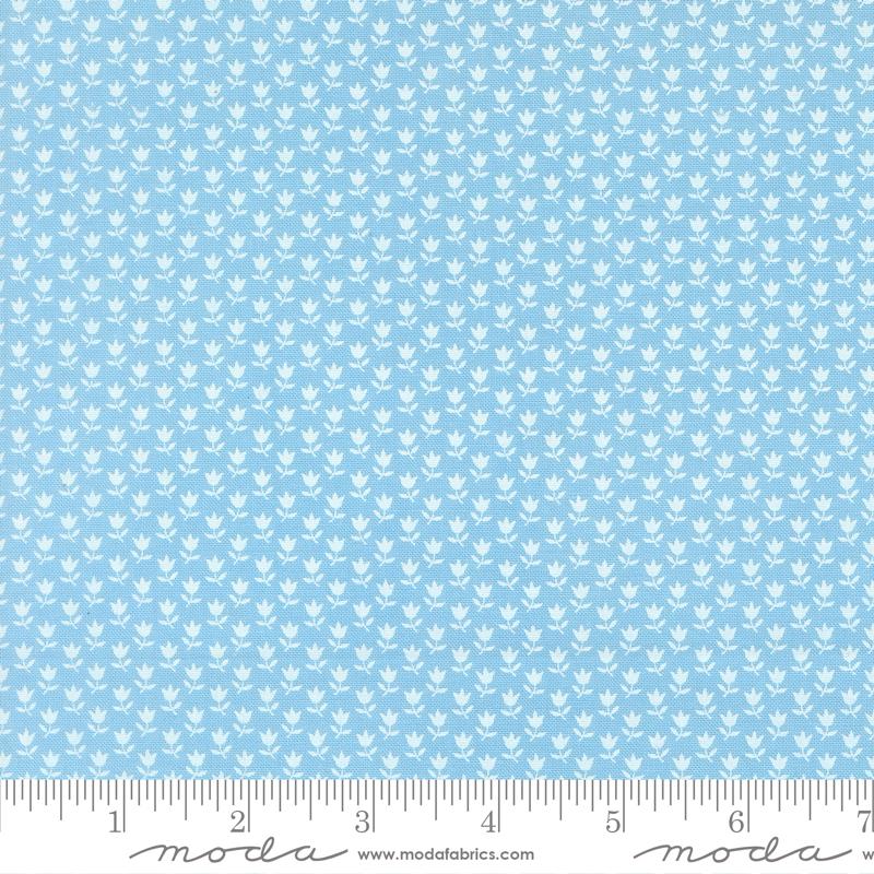 A Cat Named Stitch Tulip Sky - Quilt Fabric