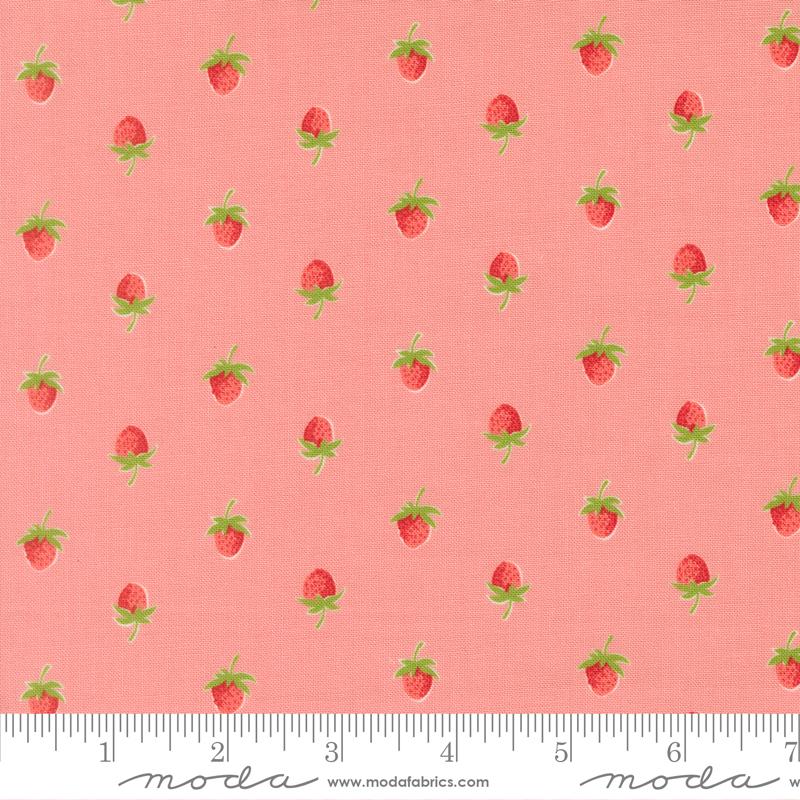 Bloomsberry Berry Blush - Quilt Fabric, zoomed in. Select this picture to zoom back out.