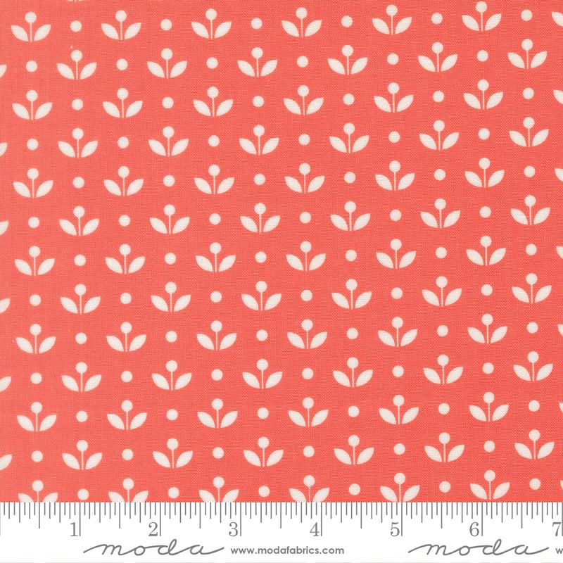 Bloomsberry Bloom Nantucket Red - Quilt Fabric, zoomed in. Select this picture to zoom back out.