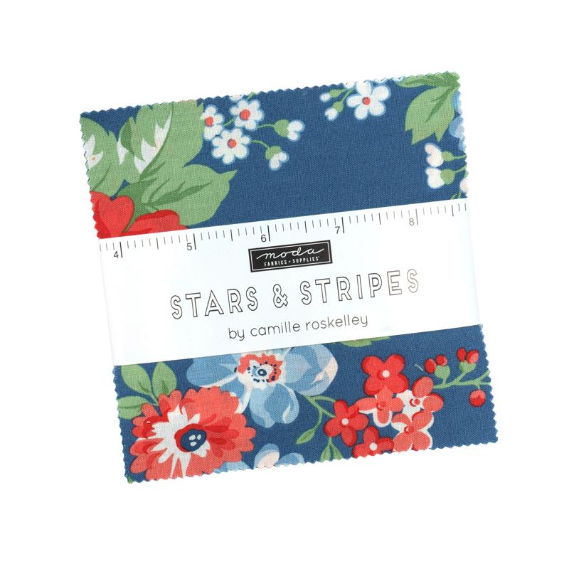 Stars And Stripes - Charm Pack, zoomed in. Select this picture to zoom back out.