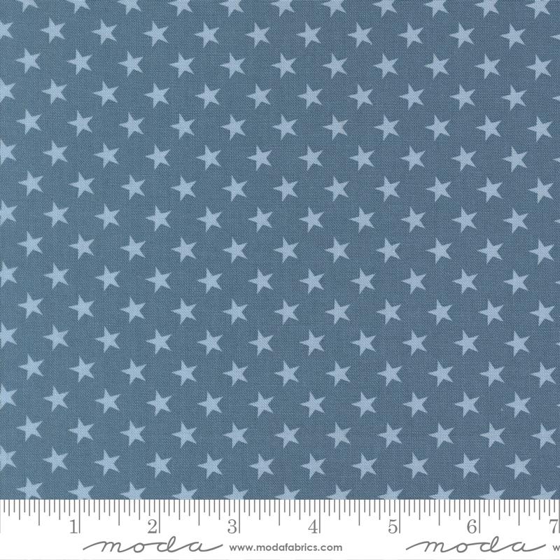 Stars And Stripes Stars Blue - Quilt Fabric, zoomed in. Select this picture to zoom back out.