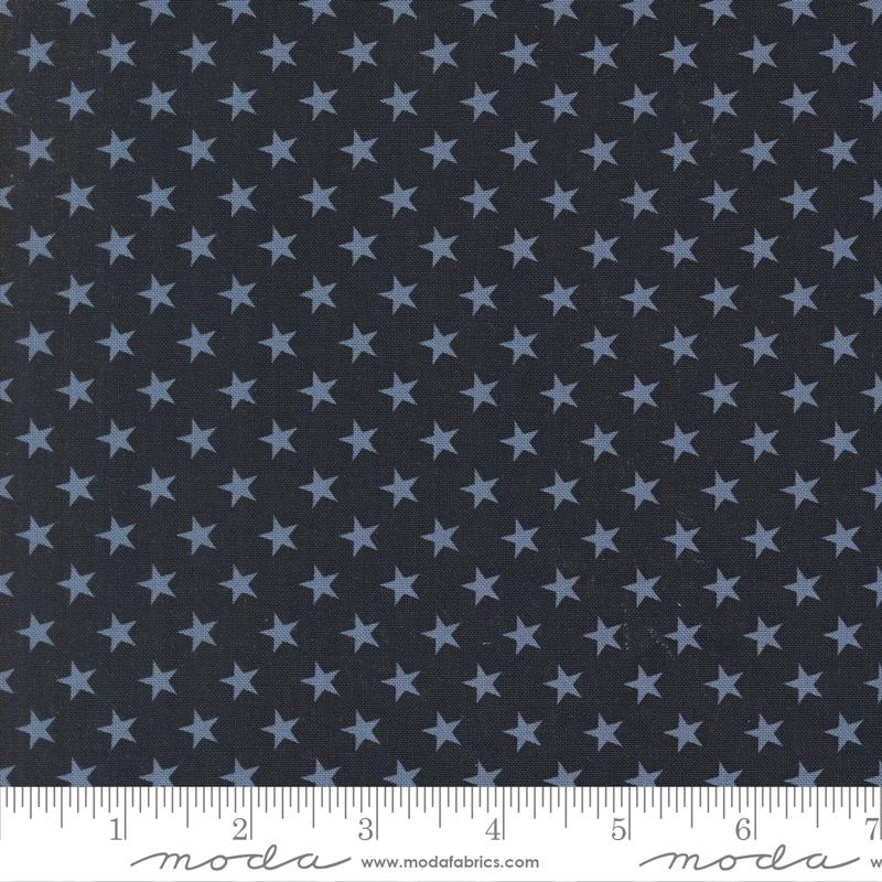 Stars And Stripes Stars Navy Blue - Quilt Fabric, zoomed in. Select this picture to zoom back out.