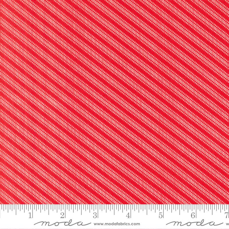 Stars And Stripes Lined Red - Quilt Fabric, zoomed in. Select this picture to zoom back out.