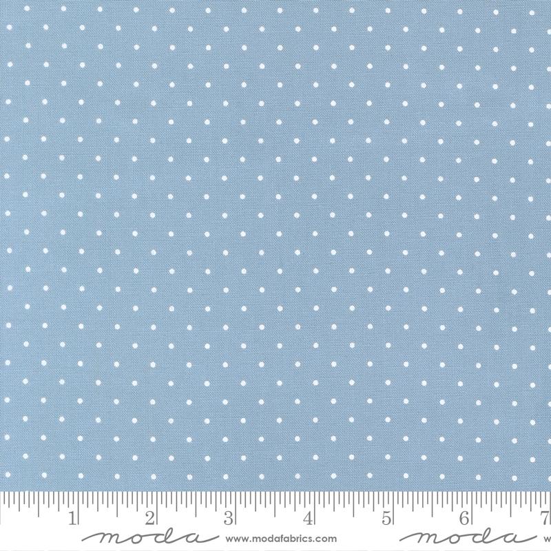 Stars And Stripes Dots Light Blue - Quilt Fabric, zoomed in. Select this picture to zoom back out.