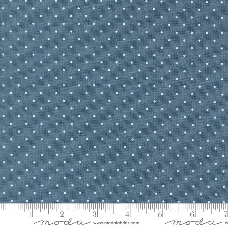 Stars And Stripes Dots Blue - Quilt Fabric, zoomed in. Select this picture to zoom back out.