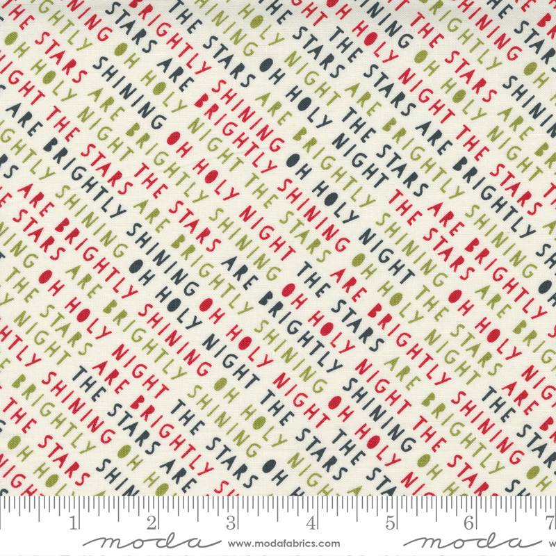 Red Barn Christmas Vanilla Mult - Oh Holy Night - Fabric