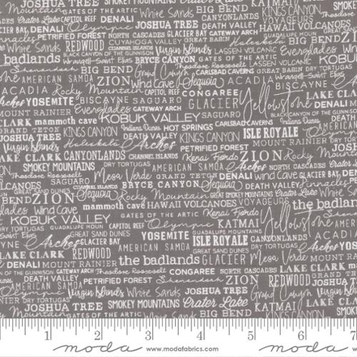 Timber National Parks Mud - Quilt Fabric