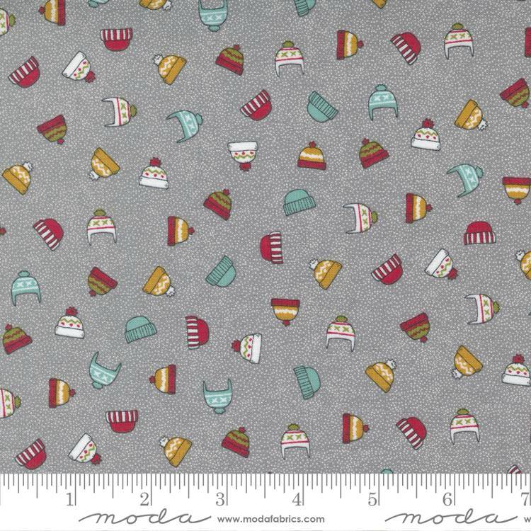Snowkissed Stormy - Bundle Up Christmas Hats - Quilt Fabric