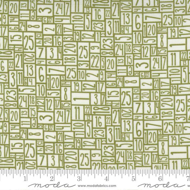 Snowkissed Pine - Countdown Numbers - Quilt Fabric
