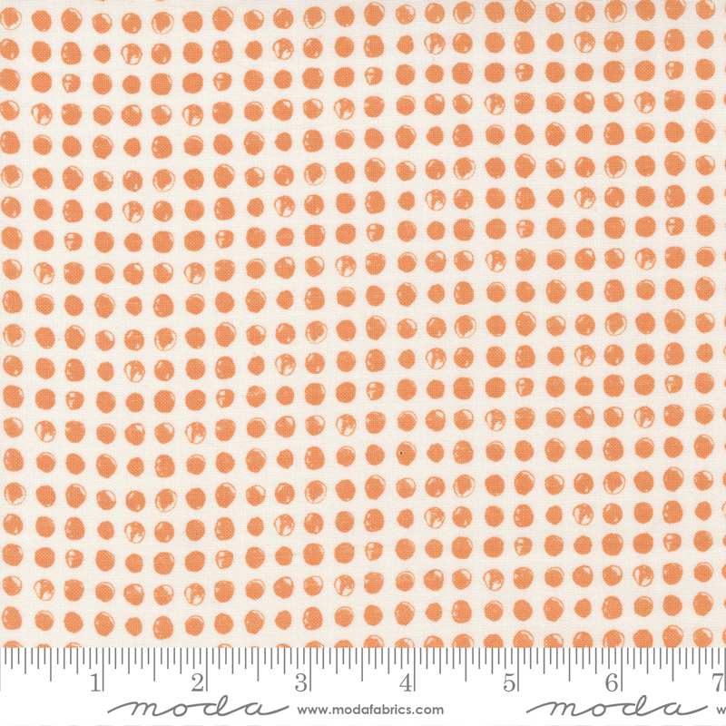 Late October Vanilla Orange - Dots - Quilt Fabric