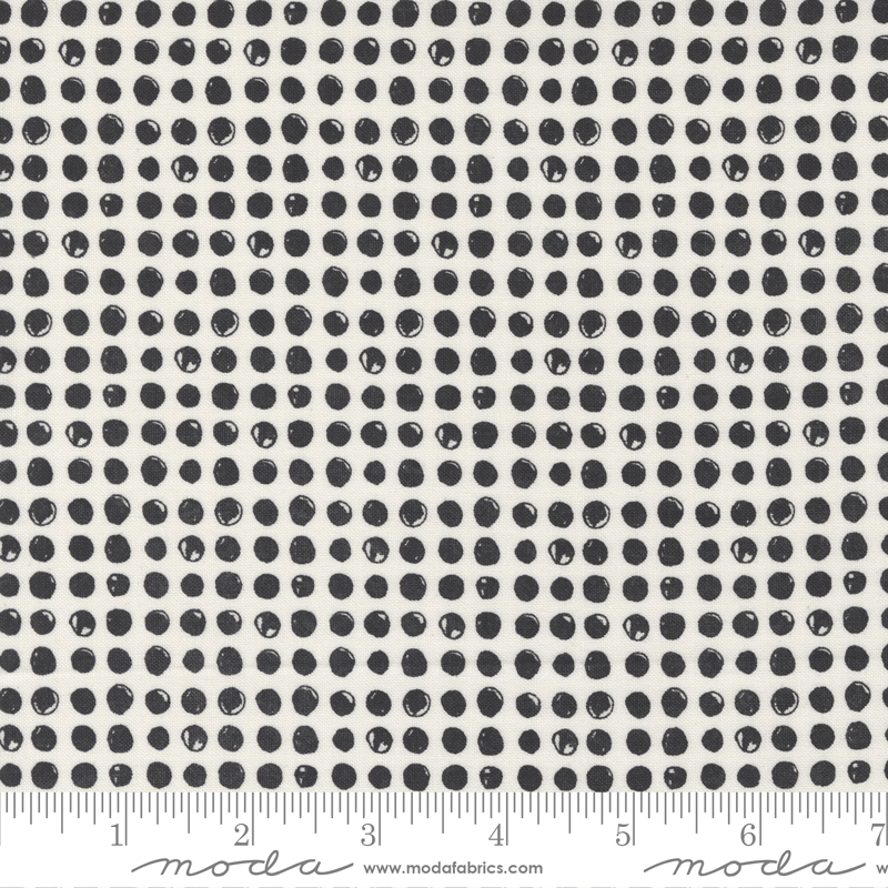 Late October Vanilla Black - Dots - Quilt Fabric