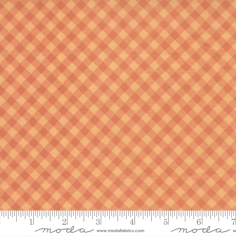 Late October Orange - Gingham - Quilt Fabric