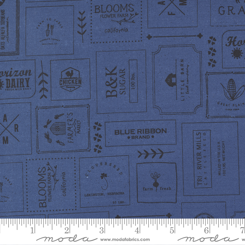 Graze Farm Fresh Navy - Quilt Fabric