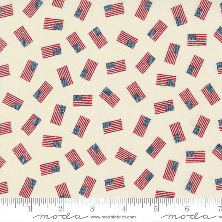 Stateside Flag Vanilla - Americana Flags - Quilt Fabric
