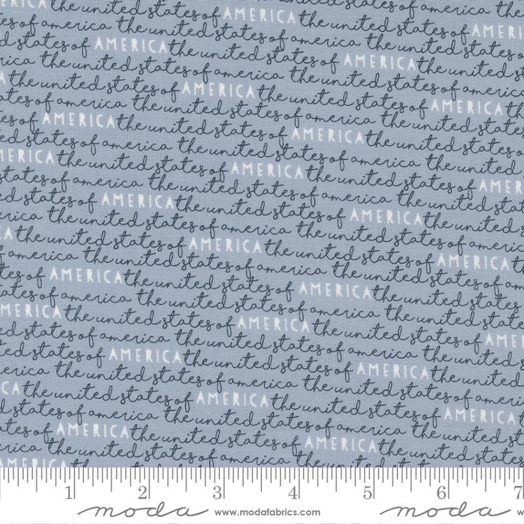 Stateside America Sky - Text and Words Americana - Fabric