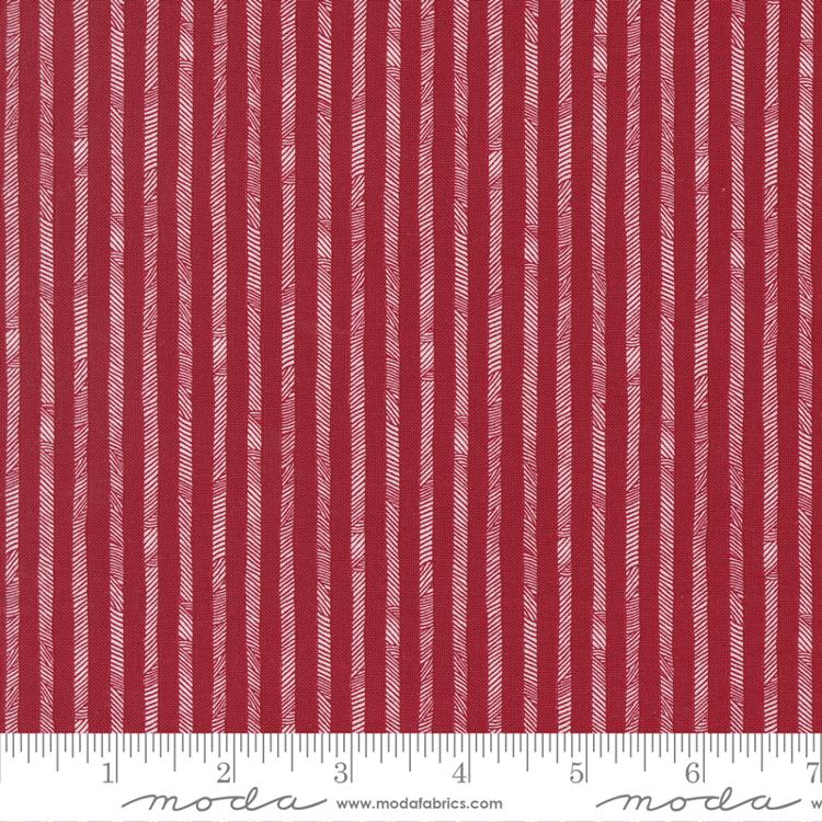 Stateside Stripes Apple Red - Stripes - Quilt Fabric