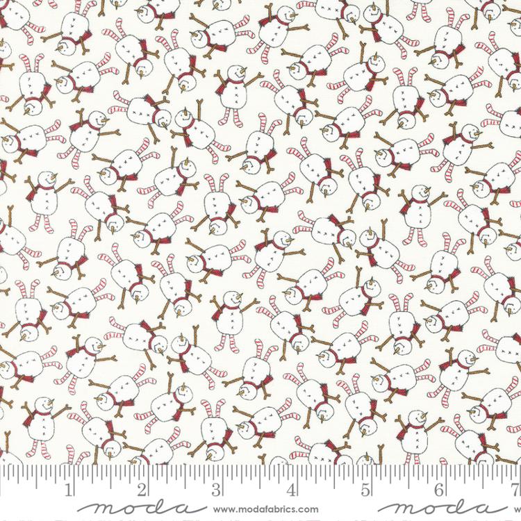 Blizzard Vanilla - Frosty Christmas Snowman - Quilt Fabric