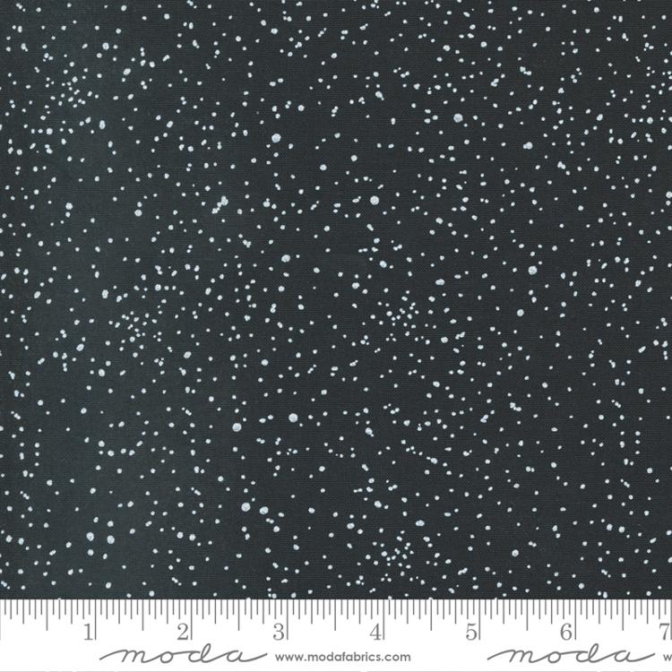 Blizzard Black - Flurries Dots Snow - Quilt Fabric