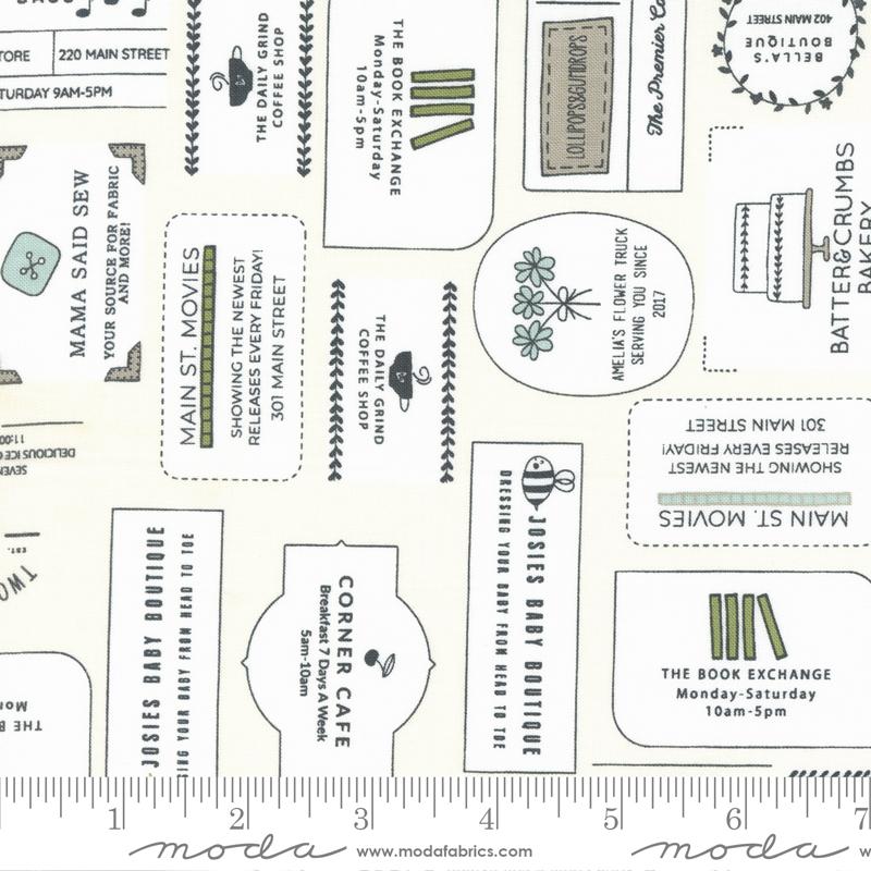 Main Street Vanilla Multi - Quilt Fabric