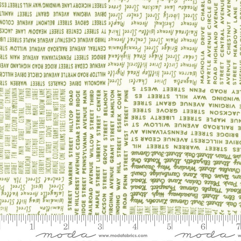 Main Street Vanilla Grass - Quilt Fabric