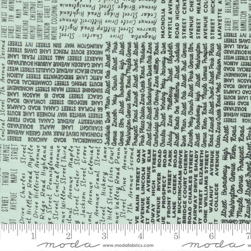 Main Street Sky - In The News Text and Words - Quilt Fabric
