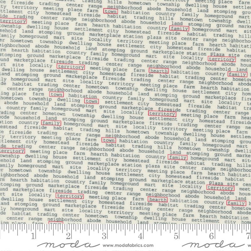 Vintage Town News Cream - Quilt Fabric