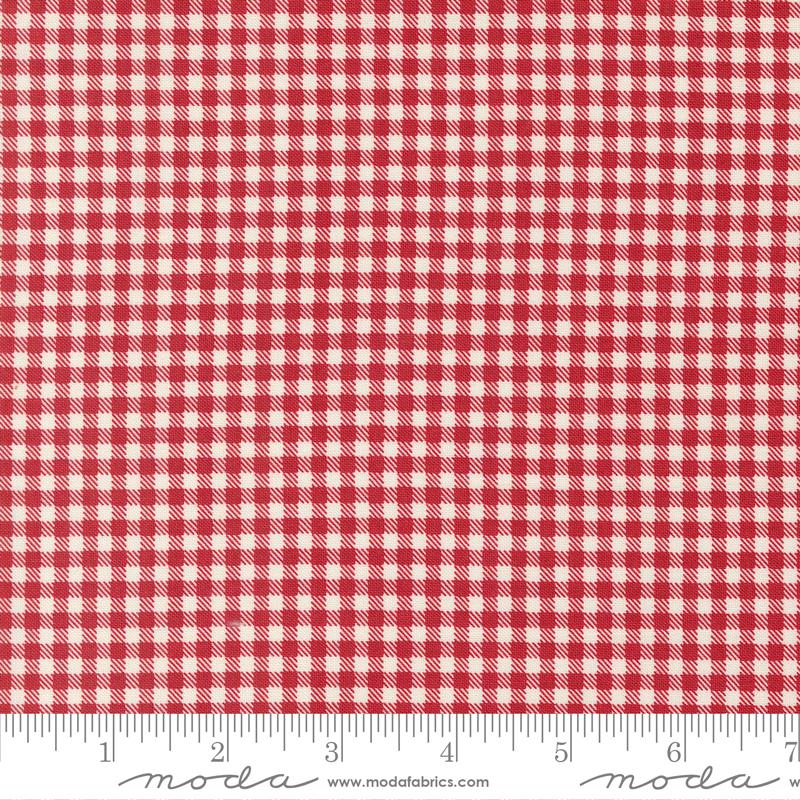 Vintage Farm Girl Red - Quilt Fabric