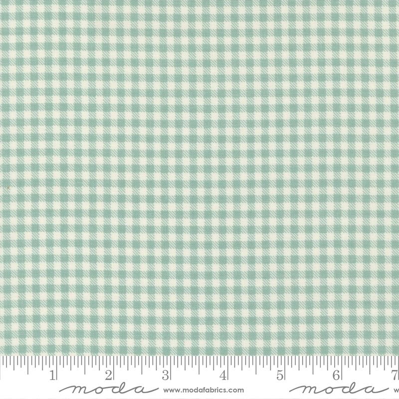 Vintage Farm Girl Aqua - Quilt Fabric