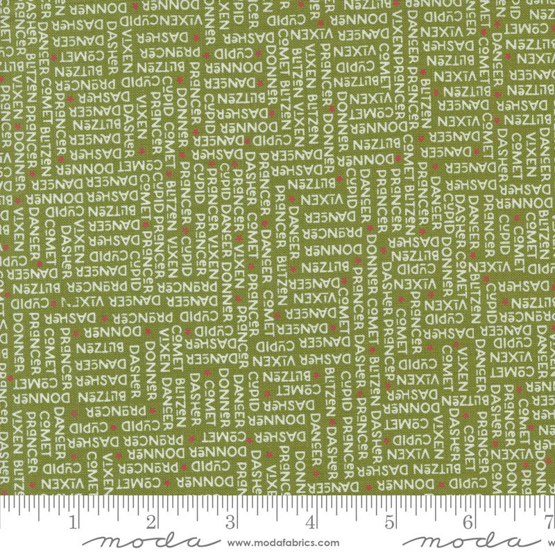 On Dasher The Herd Pine - Quilt Fabric