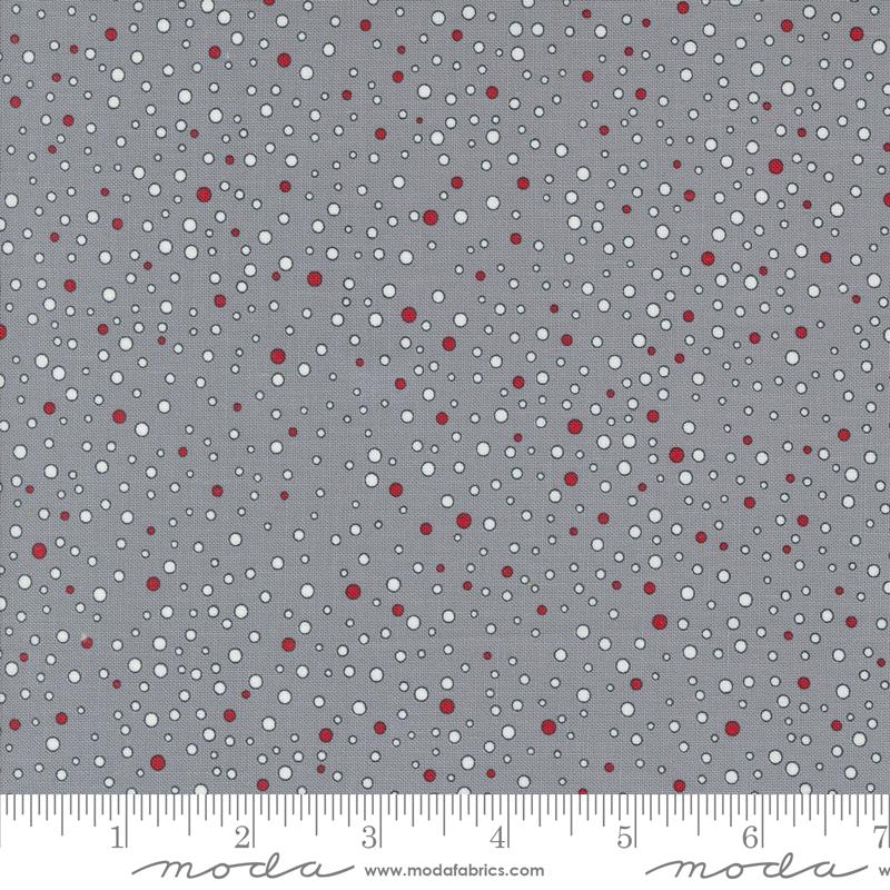 On Dasher Snowballs Stormy - Quilt Fabric