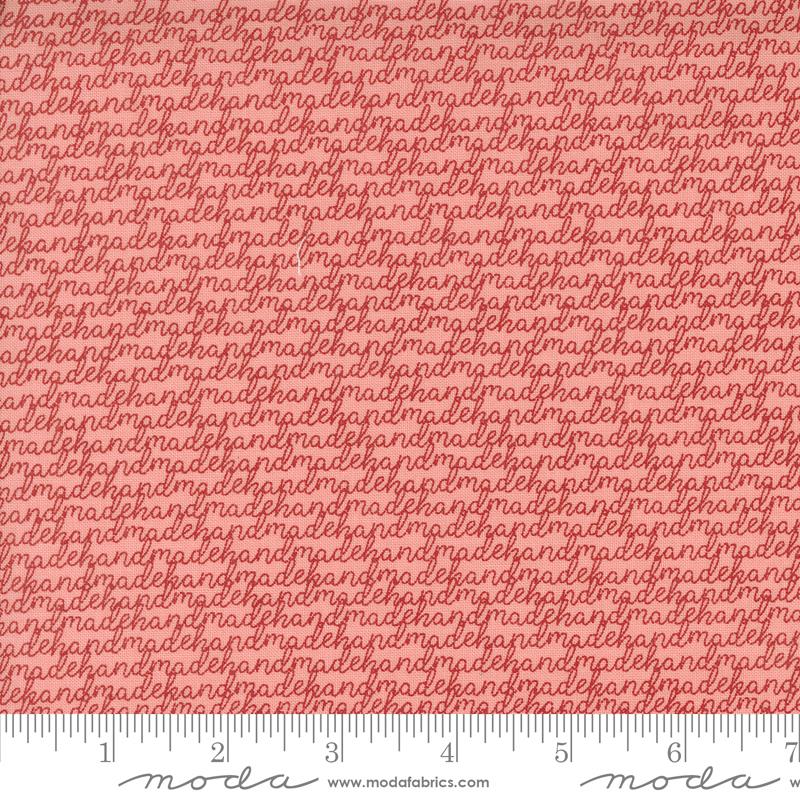 Threads Script - Pink - Quilt Fabric