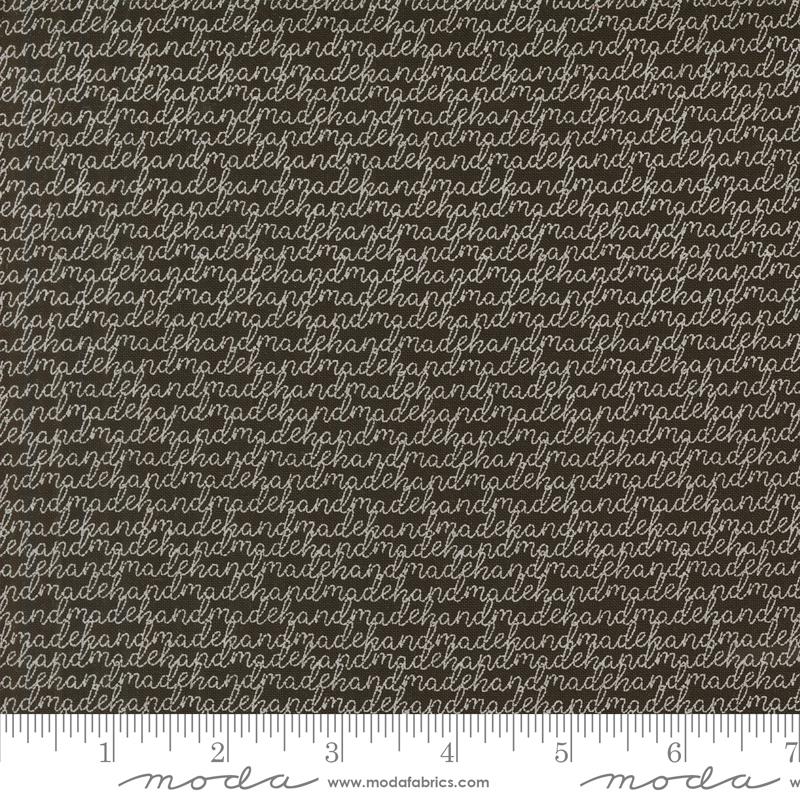 Threads Script - Black - Quilt Fabric